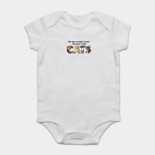 The more people I meet the more I like cats - mixed cat breed oil painting word art Baby Bodysuit